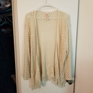Cream Crochet Shrug/Coverup
